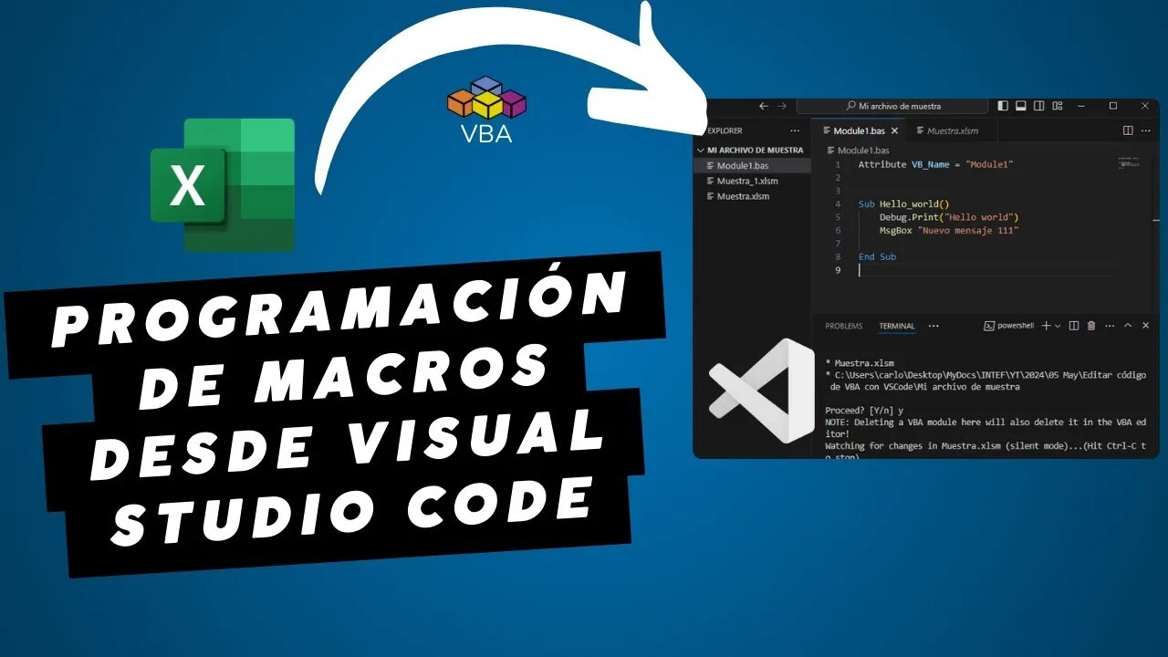 C&oacute;mo programar macros en Excel VBA usando Visual Studio Code | xlWings