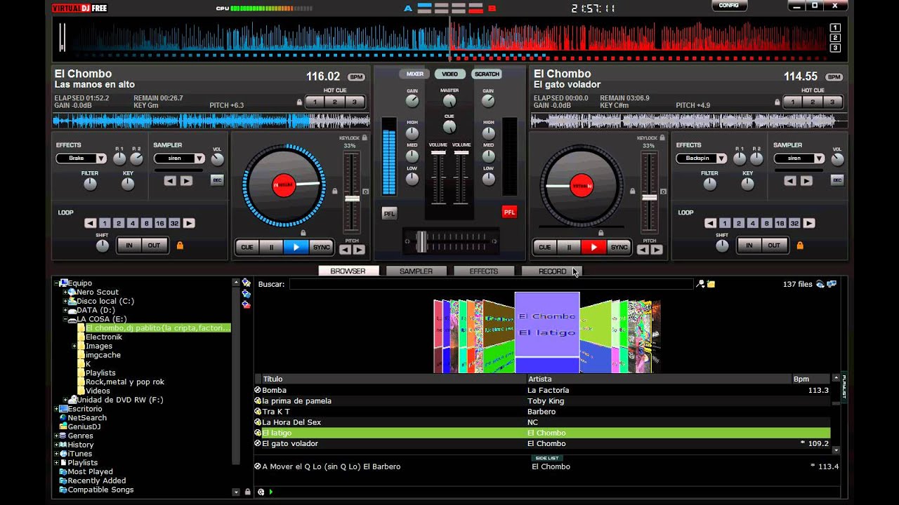 virtual dj  mix el chombo