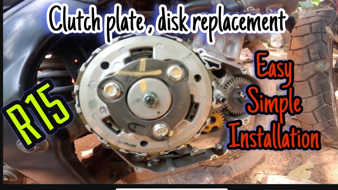 R15 clutch plate ,disk replacement | easy and quick installation | clutch adjest  #r15 #malayalam