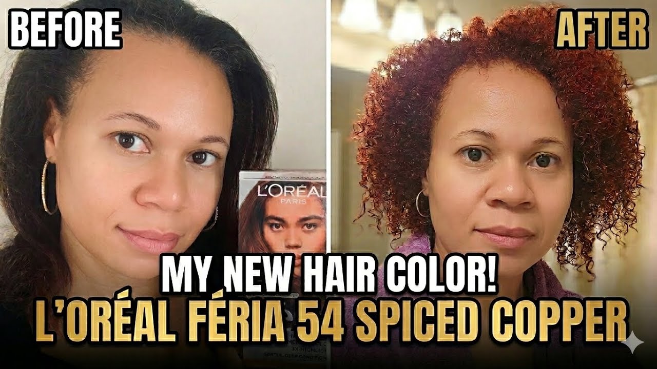 MY NEW HAIR COLOR: L'Oreal Feria SPICED COPPER 54 
