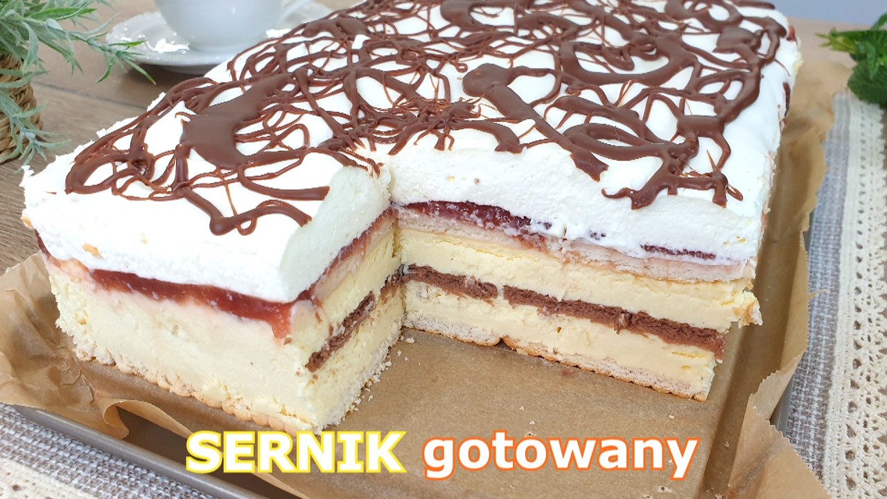 Świąteczny SERNIK GOTOWANY - zawsze robi furorę  🍰 ciasto bez pieczenia, kt&oacute;re rozpływa się w ustach
