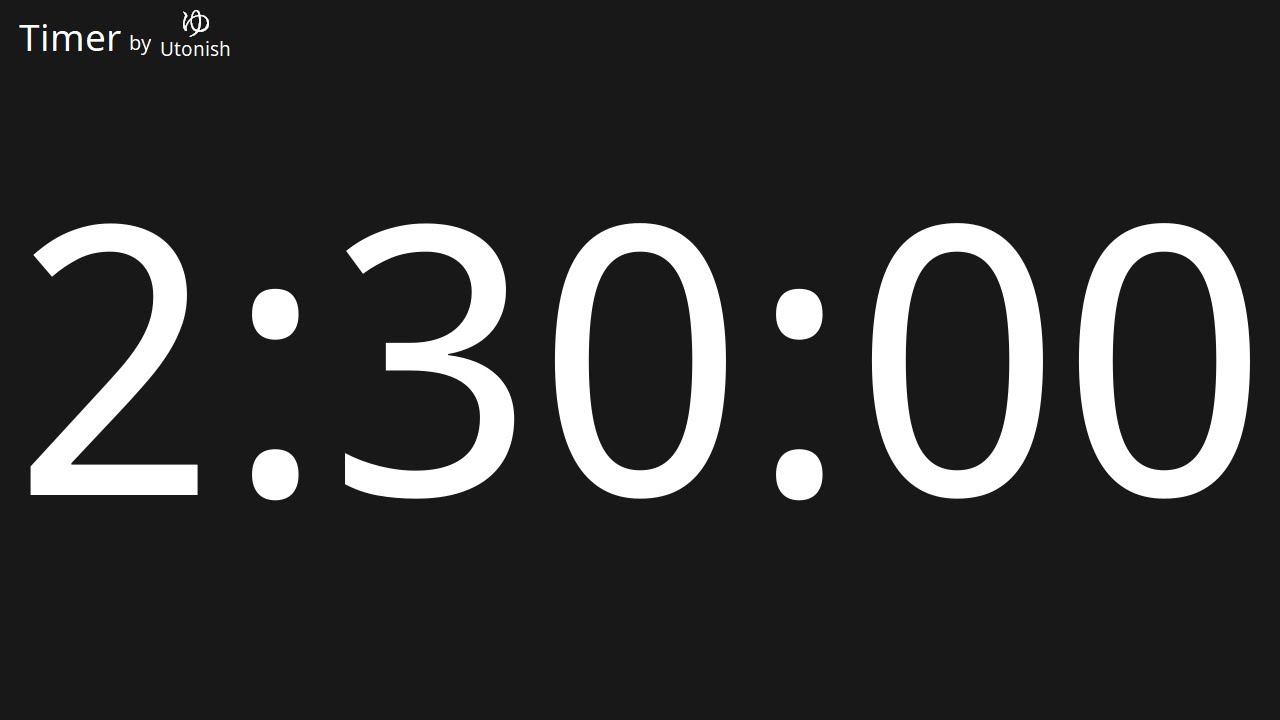 2 Hour 30 Minute Countdown Timer