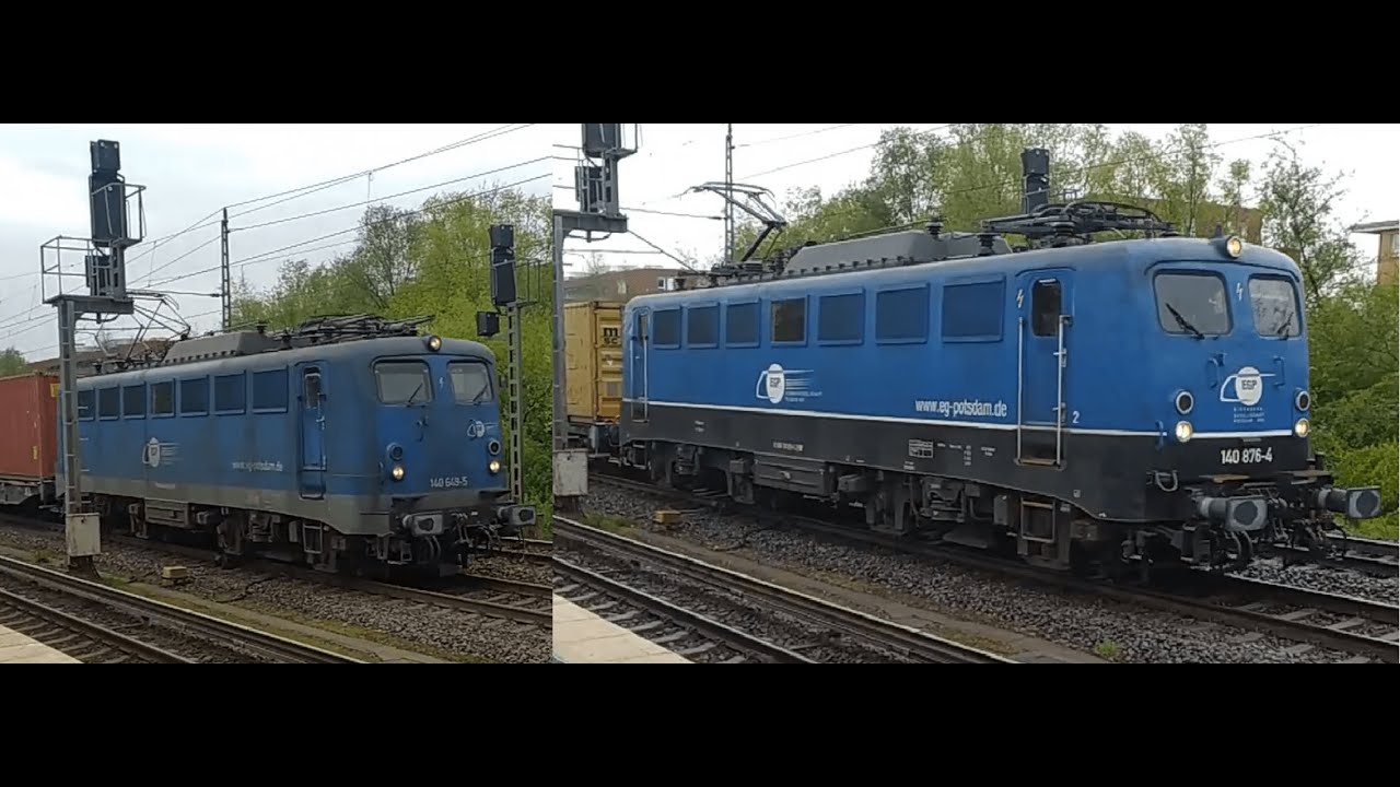 [09.04. + 25.04.2024] Zwei BR 140er der EGP vor Güterzügen in Allermöhe