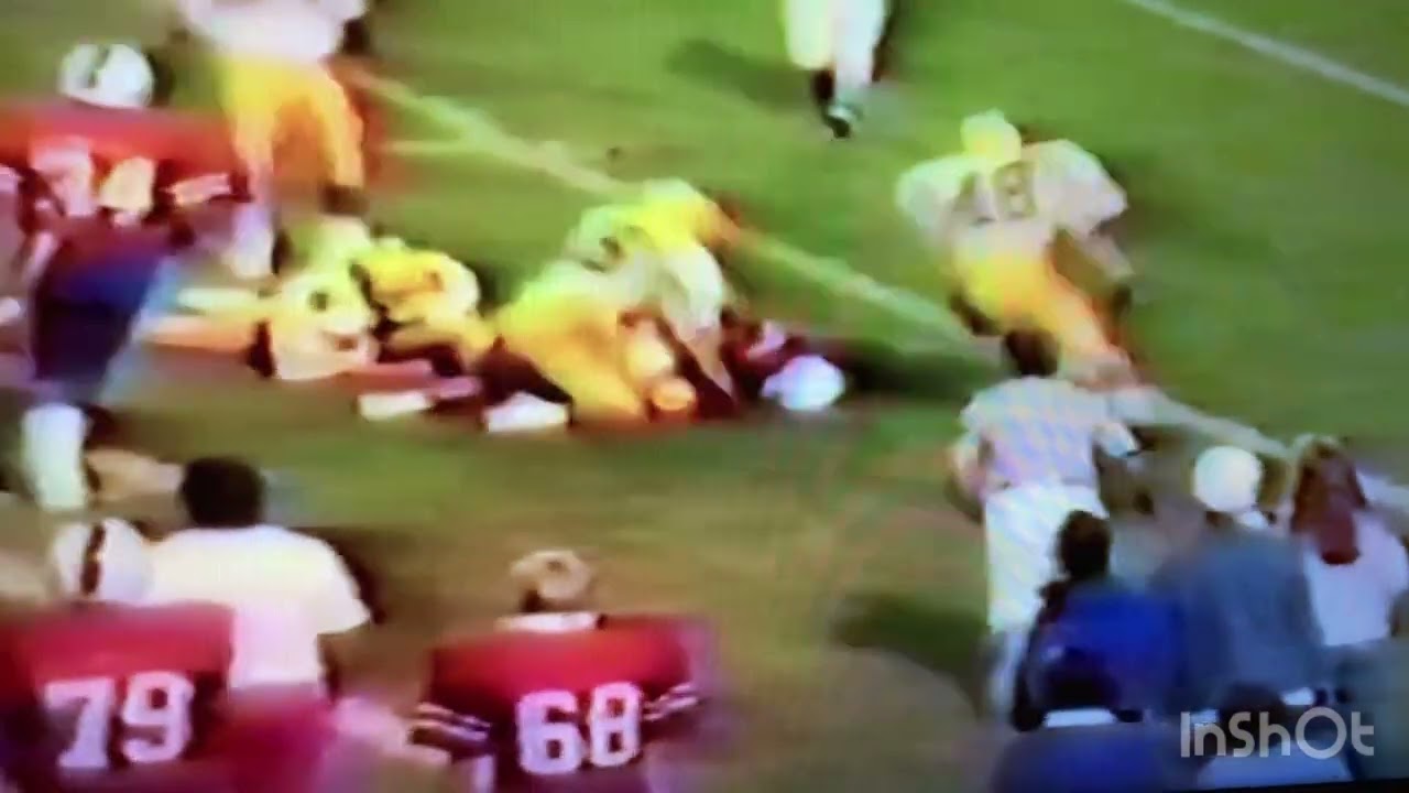 Apple Valley Eagle Football - 1989-1990 - Tackle for loss by #25 and #45