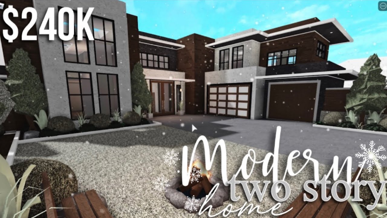 Modern Two Story Home | Roblox Bloxburg | GamingwithV