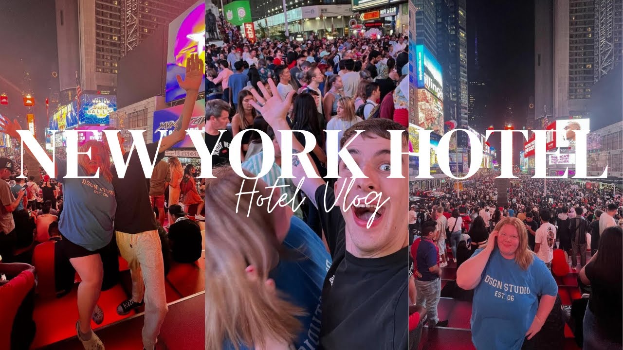 Millennium Broadway Hotel In New York! Hotel Room Tour + Time Square At Night!!! Travel Vlog :) Ep46
