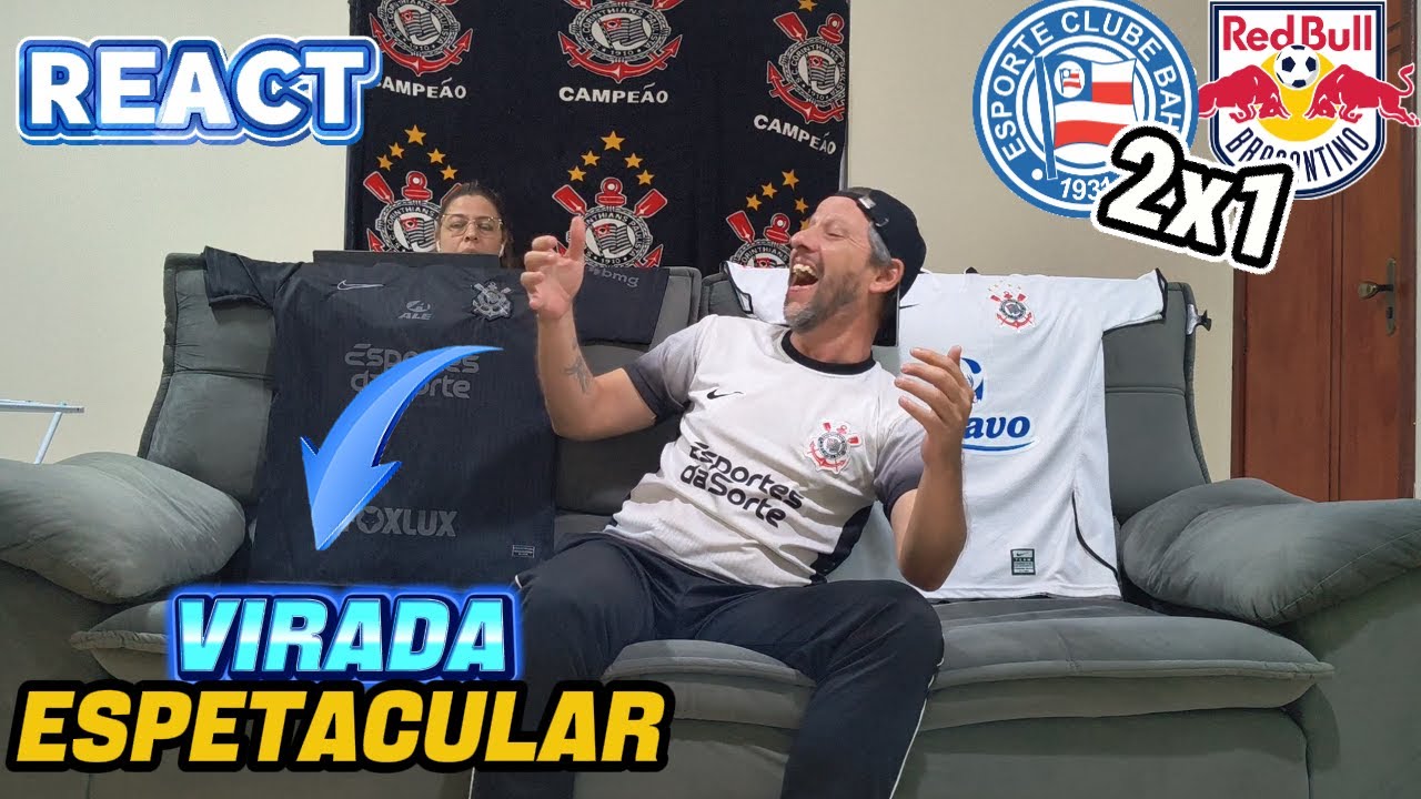 REACT Bahia 2x1 Bragantino - VIRADA SENSACIONAL DO BAHIA! BBMP!