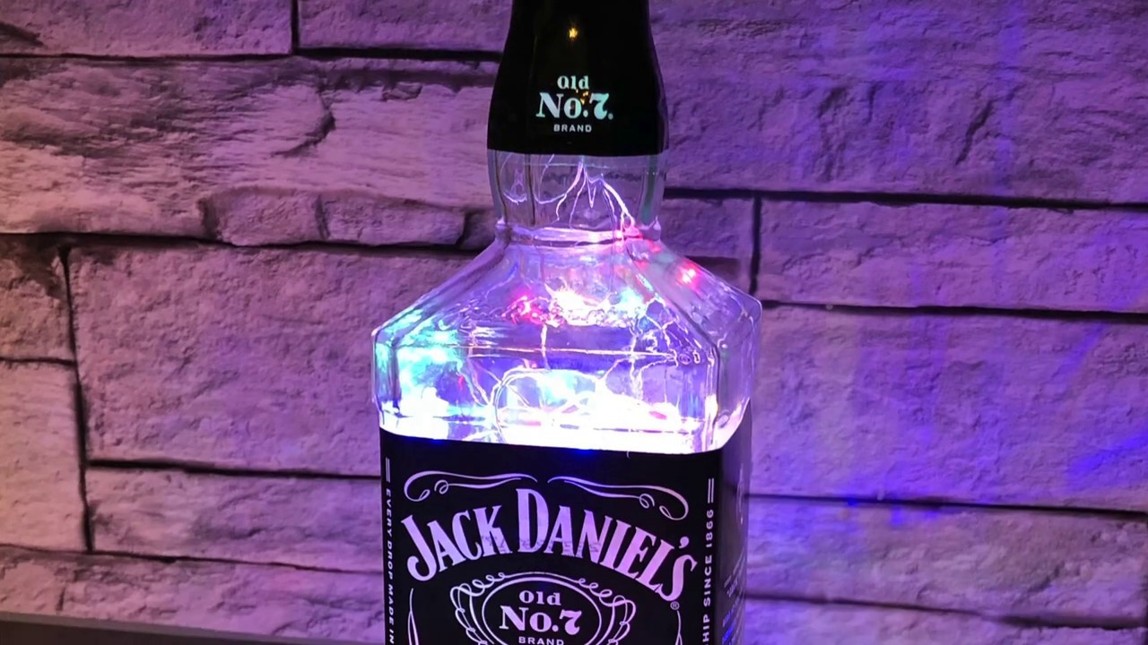 Jack Daniels LED Flasche selber bauen Anleitung Tutorial Deutsch