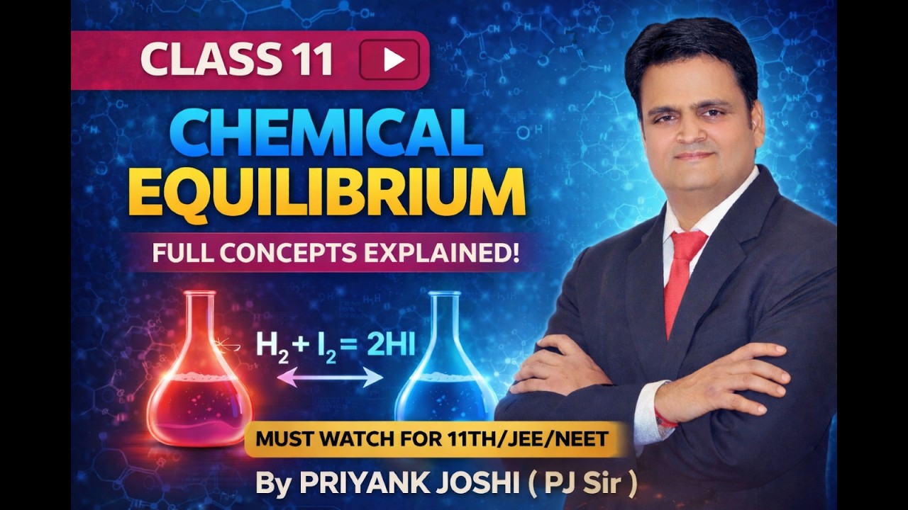 Chemical Equilibrium Lec-5 for Class-11th | Complete Concepts Chemistry | P.J. Sir
