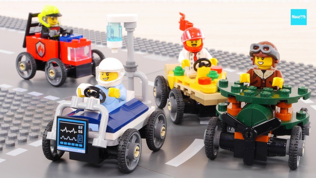 レゴ シティ 飛行機vs.病院のベッド レースカーパック ピザ屋と消防車 60458 60459 ／ LEGO City Race Car Pack Speed build & Review