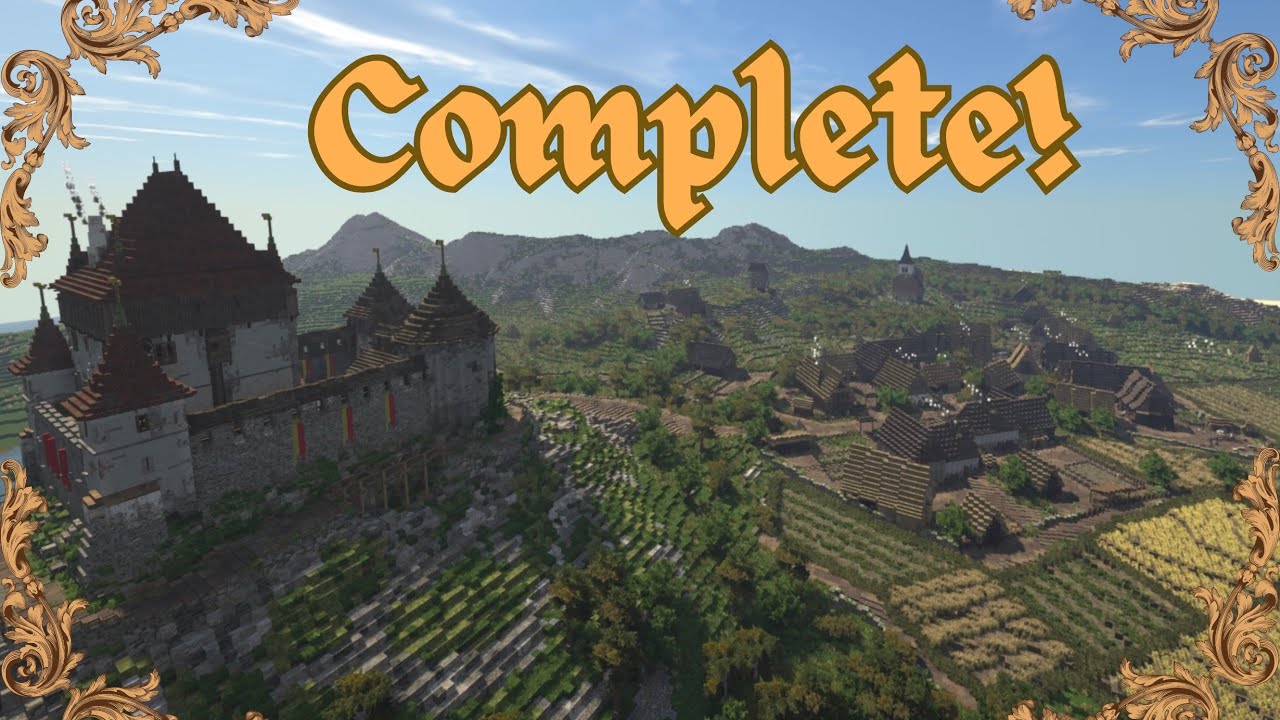 Completing the Medieval Castle and Town of Kuttenstein ( Minecraft 1.19.2 )