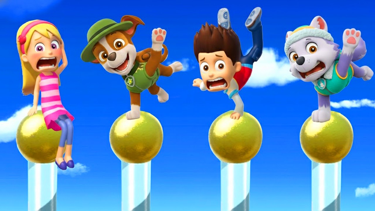 Super Mario Party Minigames - Katie VS Tracker Vs Ryder Vs Everest (Hardest Difficulty)