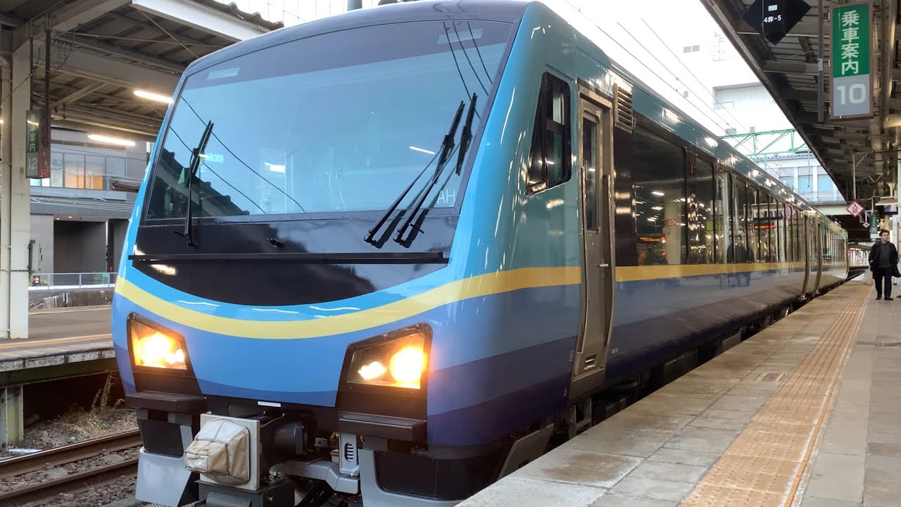 HB-E300系　AH2編成　だてSATONO   到着・発車シーン　仙台駅