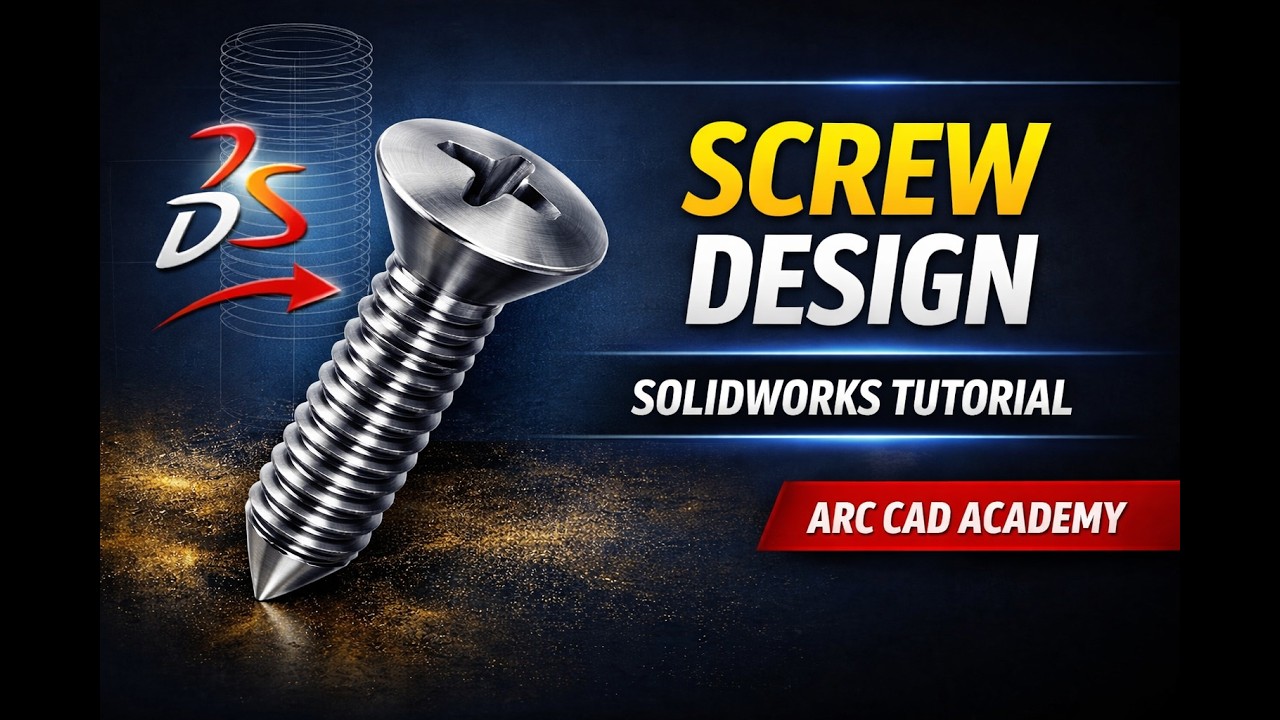 How to Design Screw in SolidWorks | Step-by-Step Tutorial