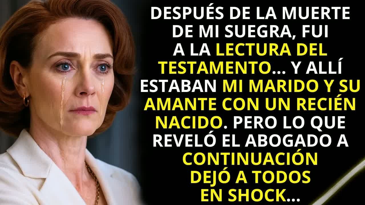 En plena lectura del testamento, mi marido llegó con la amante    ¡y un bebé en brazos!