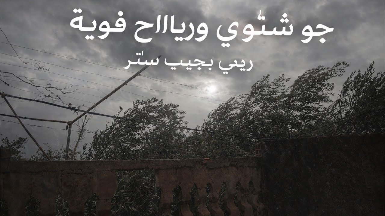 3️⃣ الشتاء على حقّو 🌬️❄️ رياح قوية وسهرة جميلة مع أولادي