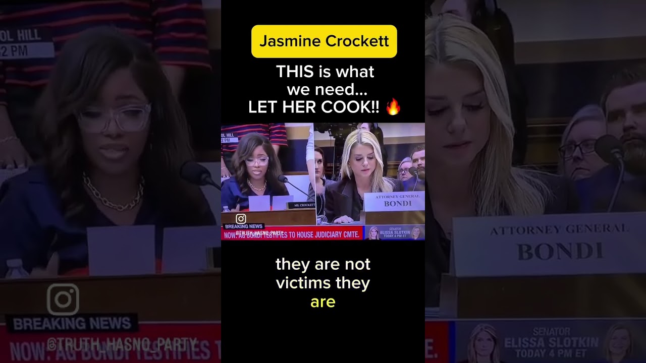 Jasmine Crockett TORCHES Pam BONDI 🔥🔥