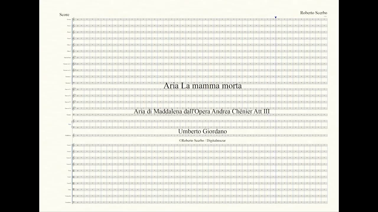 Aria La mamma morta -  Maddalena -  Opera Andrea Chénier -  U Giordano