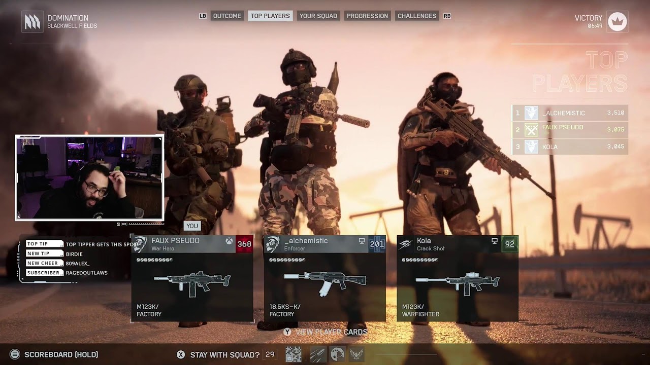 180+ wins -COME JOIN GG .. vibe with me - FOLLOW ME- (drops on) big vibes  and sweaty games.