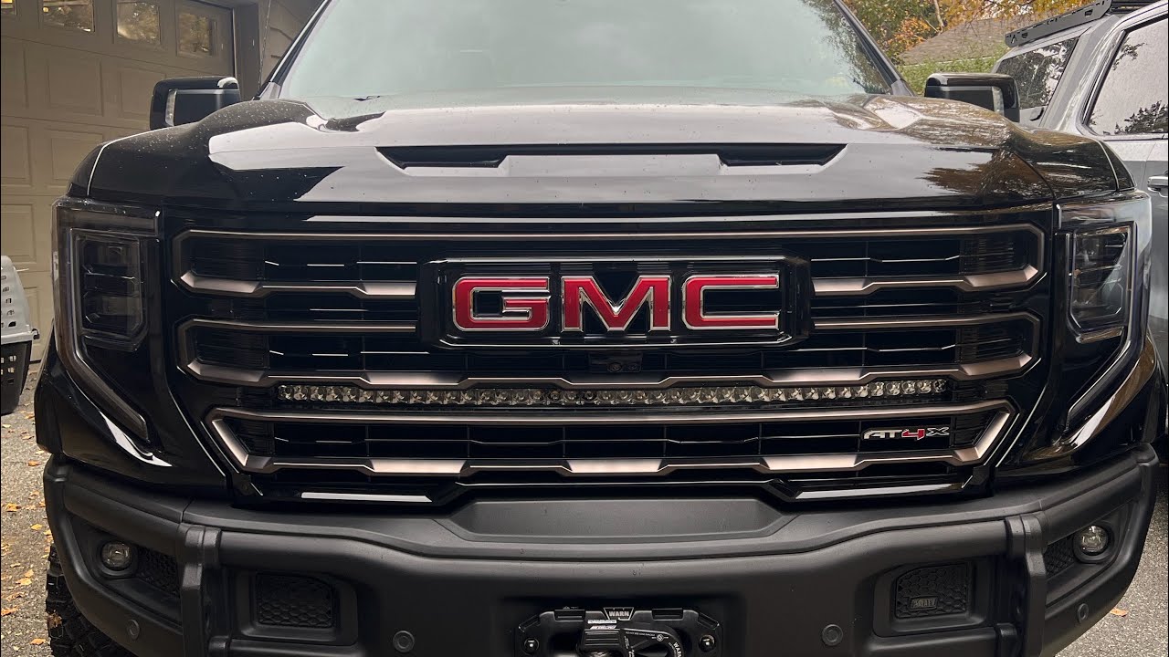 GMC Sierra AT4X Rigid light bar installation
