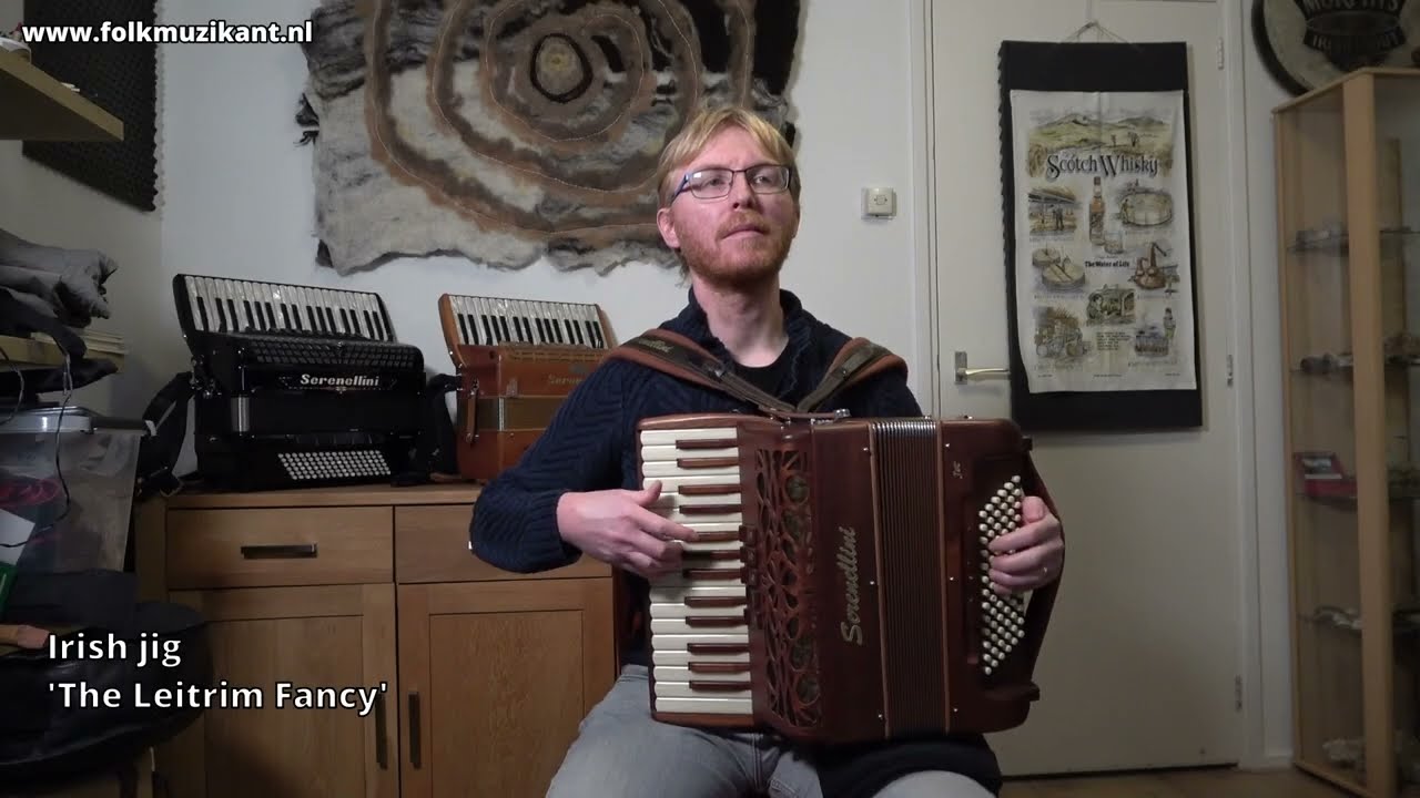 Irish session tunes: The Leitrim Fancy (jig) on piano-accordion