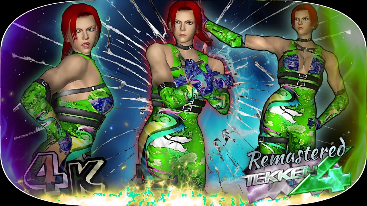 Nina ( Green, Blue Peahen sister design ) Ultra Hard Tekken 4 Remastered UHD 4K 60 FPS 