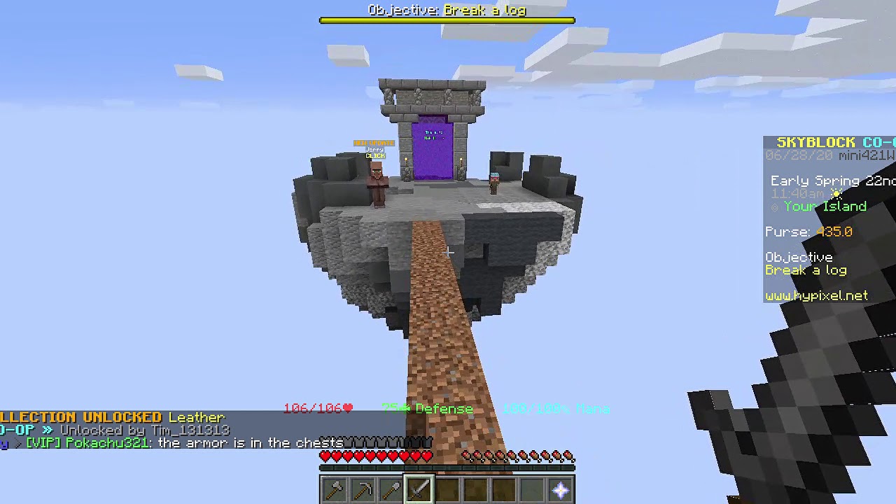 Playing Hypixel With Tim (Skyblock)