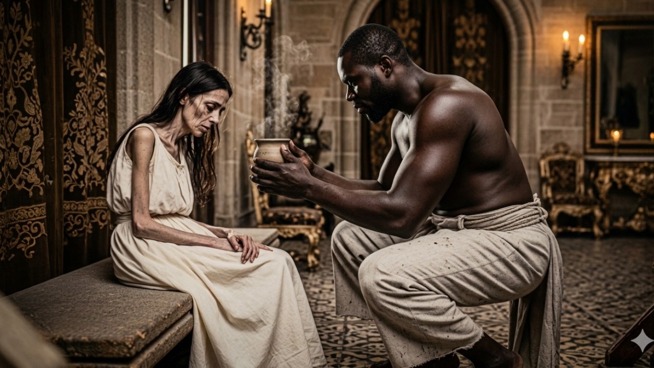 La Hija Esquelética del Coronel Fue Alimentada por un Esclavo Gigante… y Terminó Enamorándose de Él