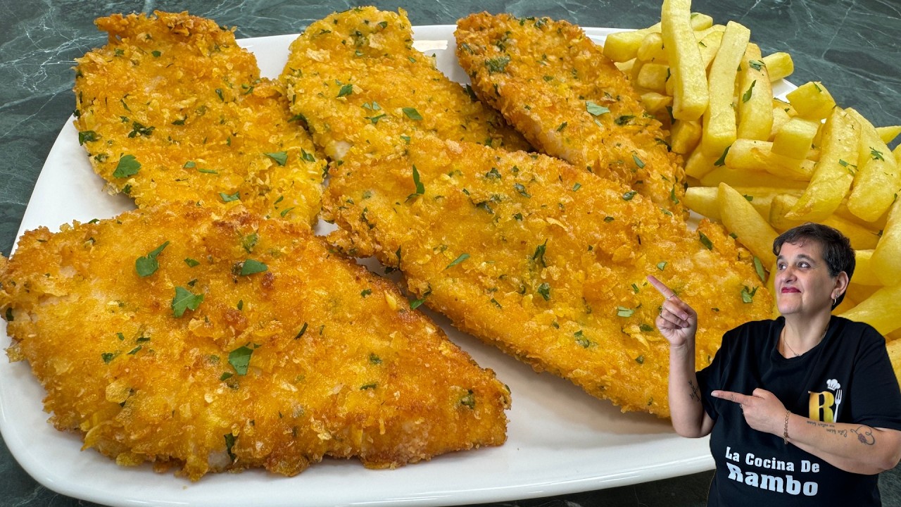 Filetes De Pollo Empanados Jugosos y Crujientes 😍 ¡Te encantará!
