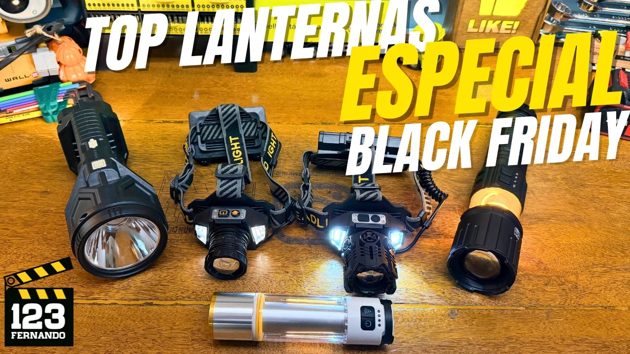 5 LANTERNAS INCRÍVEIS E ACESSÍVEIS! LANTERNAS DE CABEÇA, LAMPIÃO, LANTERNA DE MÃO E CANHÃO DE LUZ.