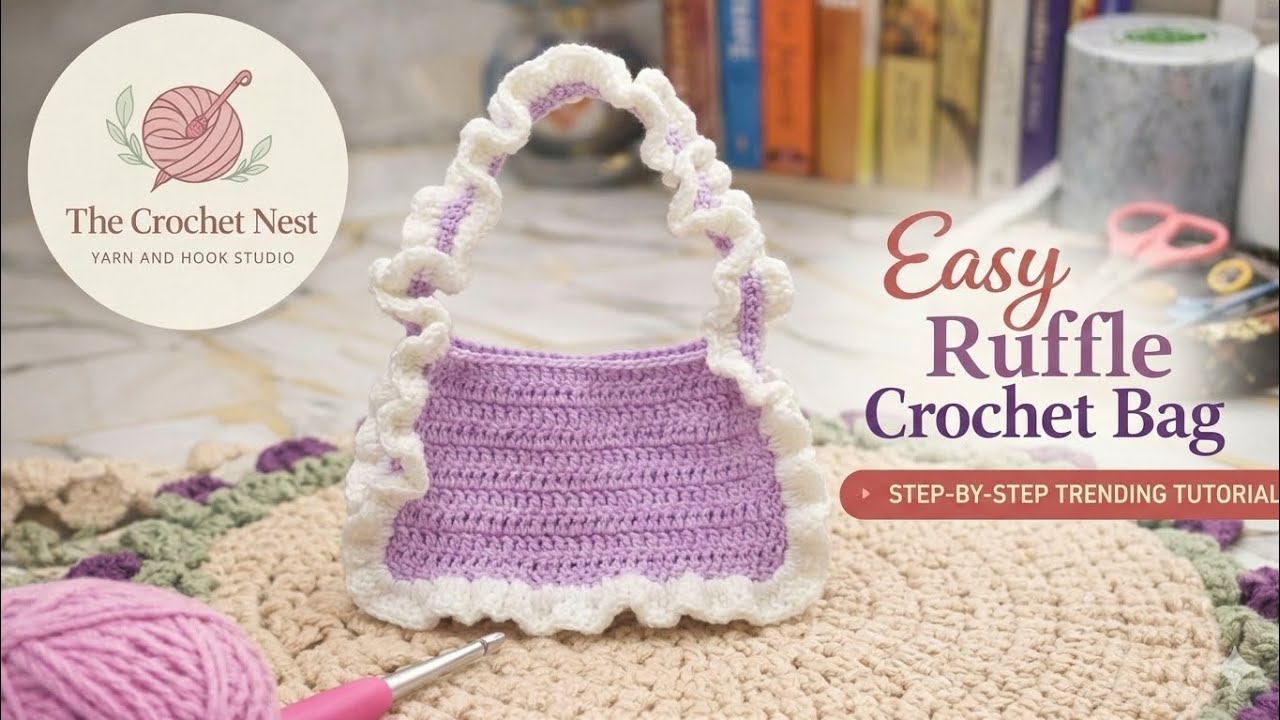 Crochet Ruffle Bag Making Process | Quick Tutorial & Final Look