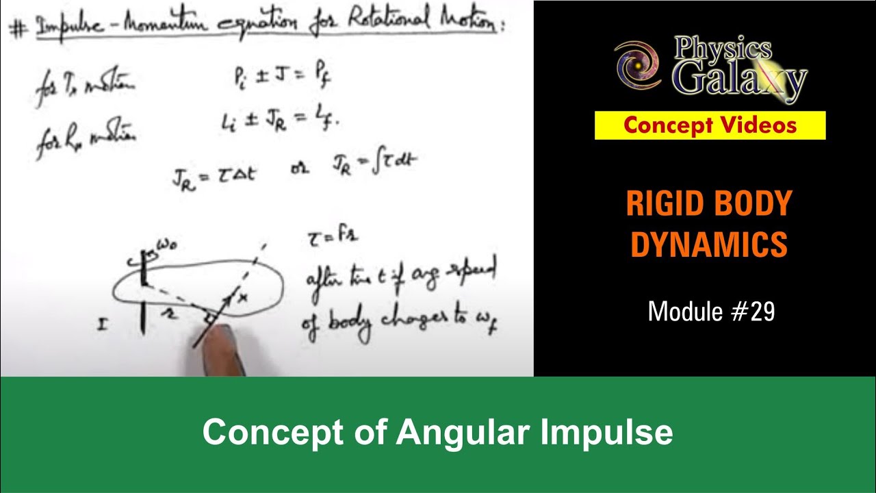 Class 11 Physics | Rigid Body Dynamics | #29 Concept of Angular Impulse | For JEE & NEET