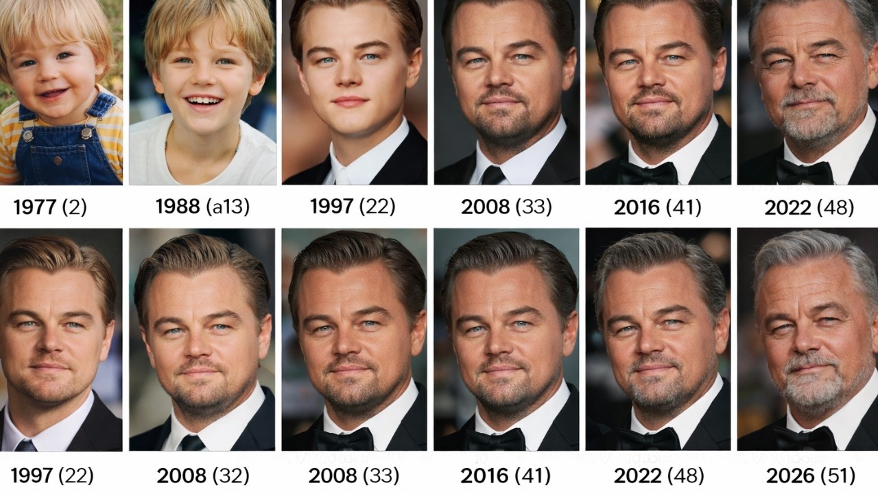 Leonardo DiCaprio Age Evolution  (1977–2026)