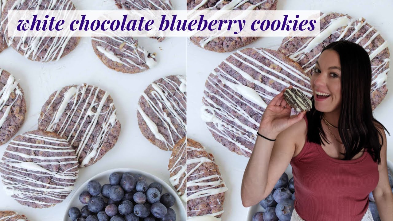 Blueberry Cookies With White Chocolate (From Scratch) - Homebody Eats