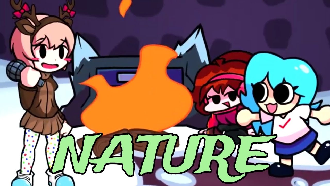 FNF Sayori and Pow Ski Sing Nature Cover