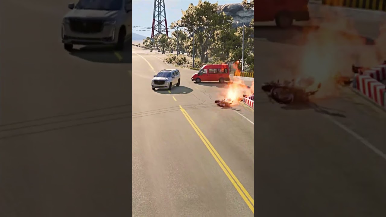 Realistic Highway Car Crashes 