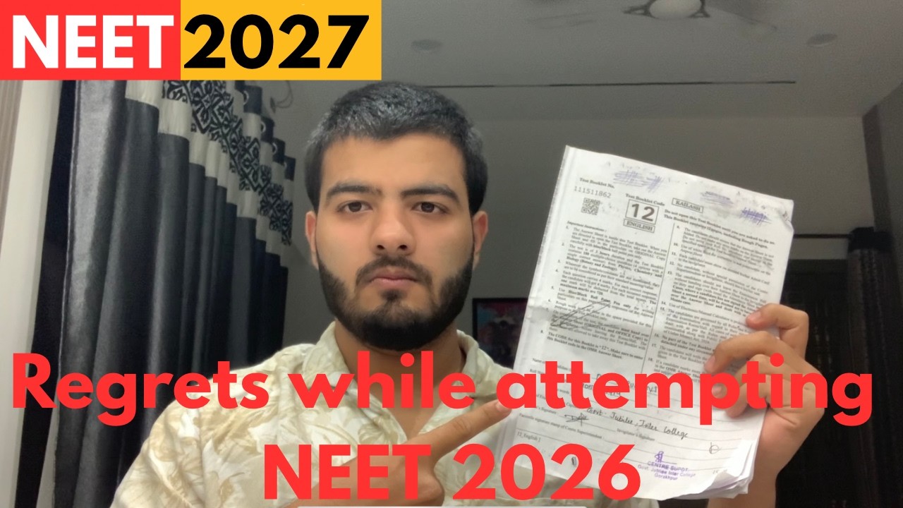 My Regrets while attempting NEET 2026? 🔥📚 #pw #neet #neet2026