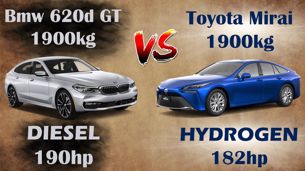 Toyota Mirai 182hp vs Bmw 620d GT 190hp (Hydrogen VS Diesel) Acceleration Test | Auto-Test