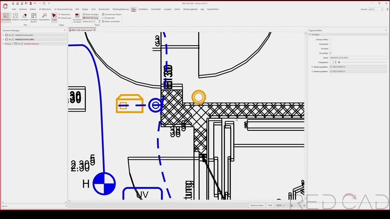 RED CAD Austauschen des Hintergrundplans