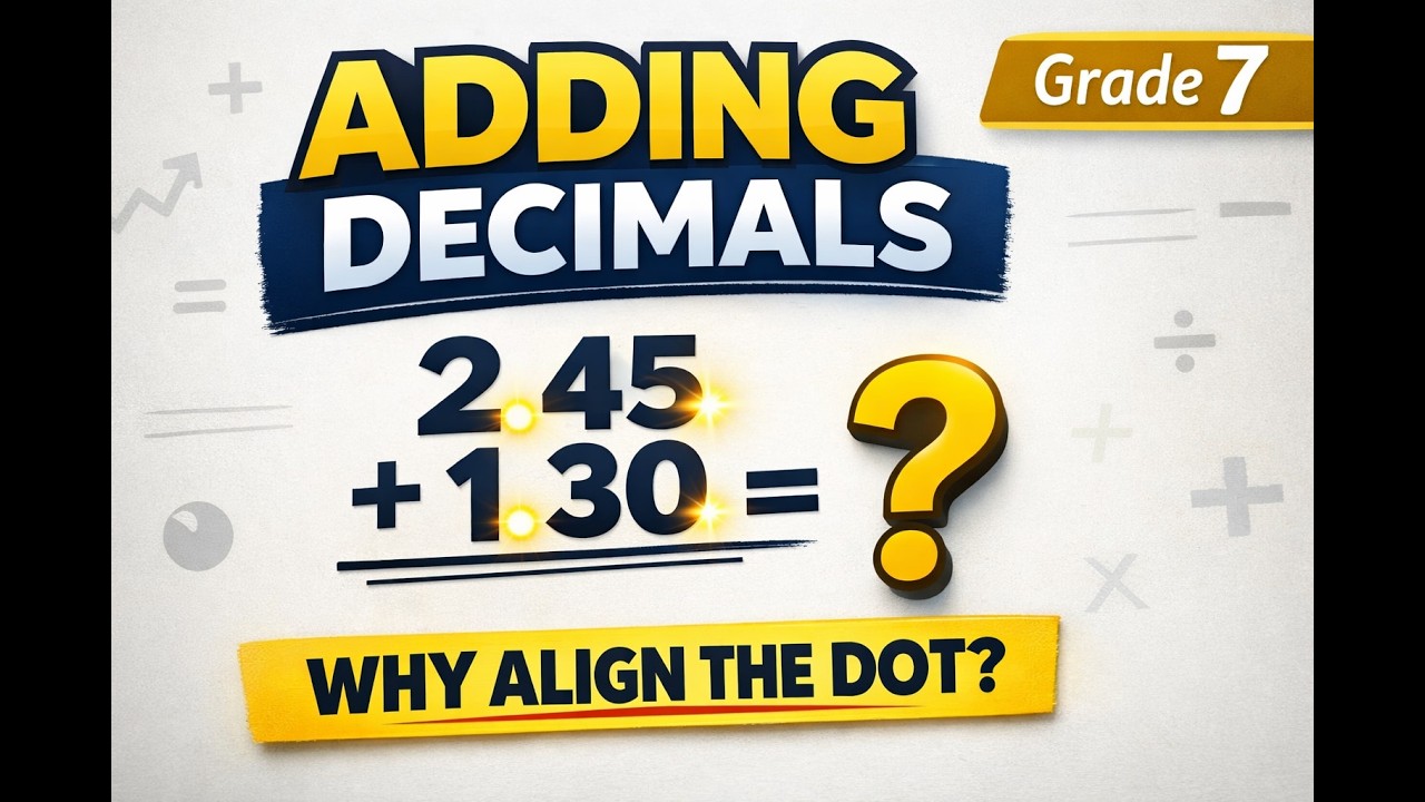 Grade 7 Maths: Adding Decimals Step-by-Step (Easy & Accurate Method)