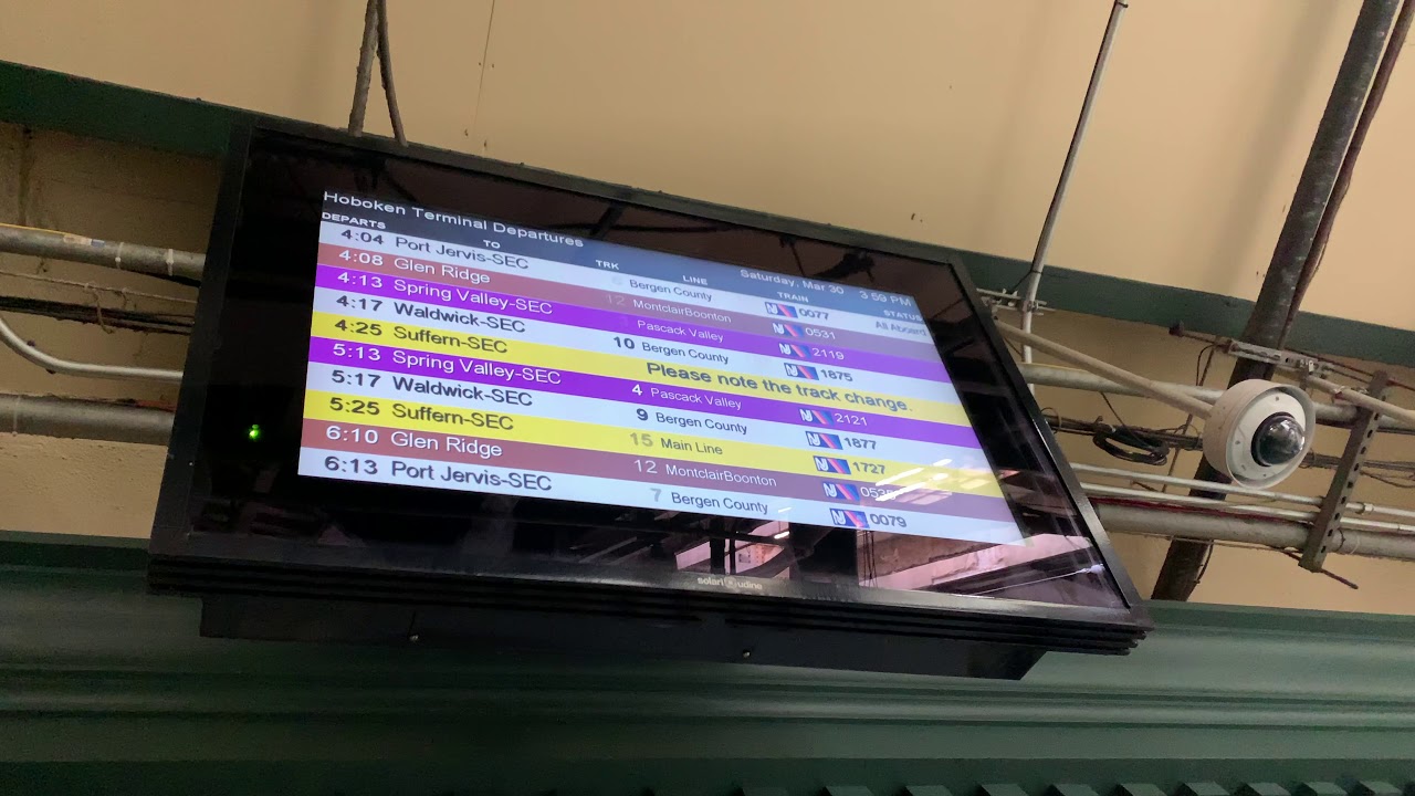 NJ Transit Announcement Port Jervis Line at Hoboken Terminal 3-30-2019