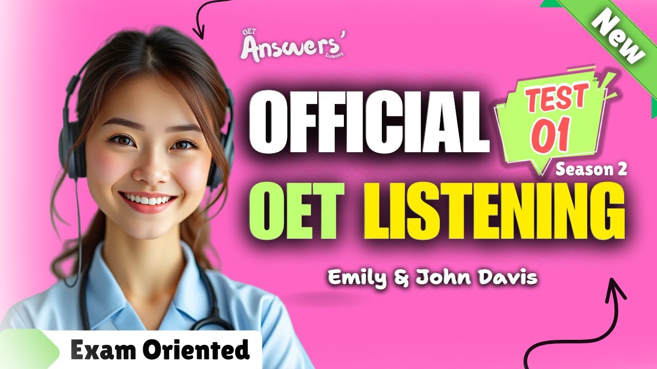 OET LISTENING TEST 02.05.2025 | #oet #oetexam #oetnursing #oetlisteningtest