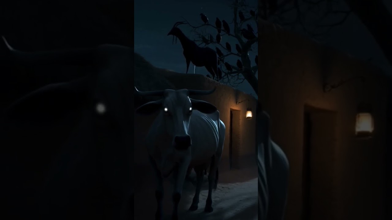 look at the cow eyes 👀🤯 #ghost #horror #scary