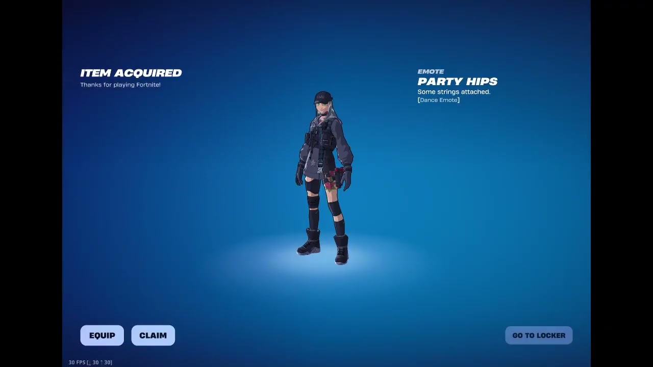 buying and gifting the “party hips” emote in fortnite