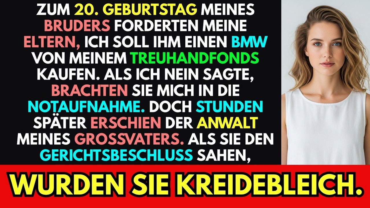 Beim 20. Geburtstag kam das BMW-Geschenk zur Sprache – mein Schweigen brachte mich ins Krankenhaus