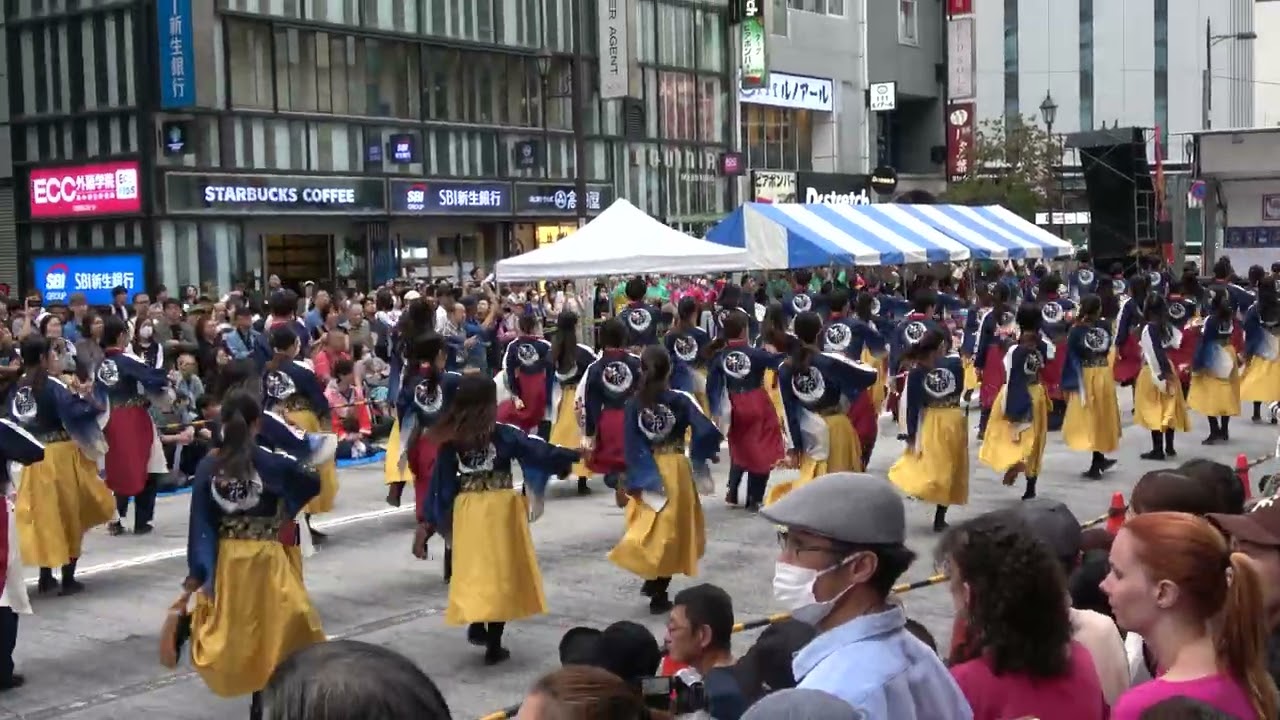 東京よさこい2025 ～ 早稲田大学よさこいチーム東京花火 （アゼリア通り）