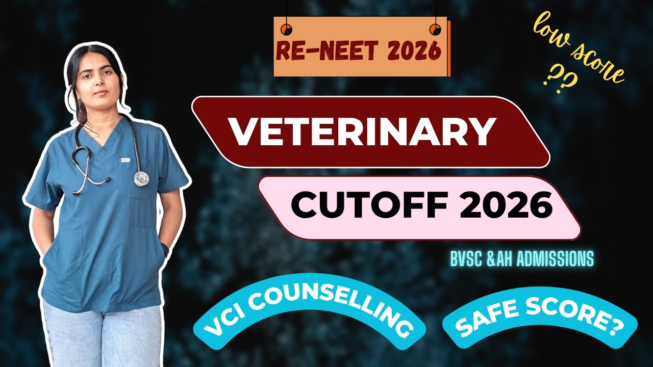 Veterinary Cutoff NEET 2026|| Safe score for govt vet college|| BVSc.&. AH|| RE-NEET || VCI#neet2026
