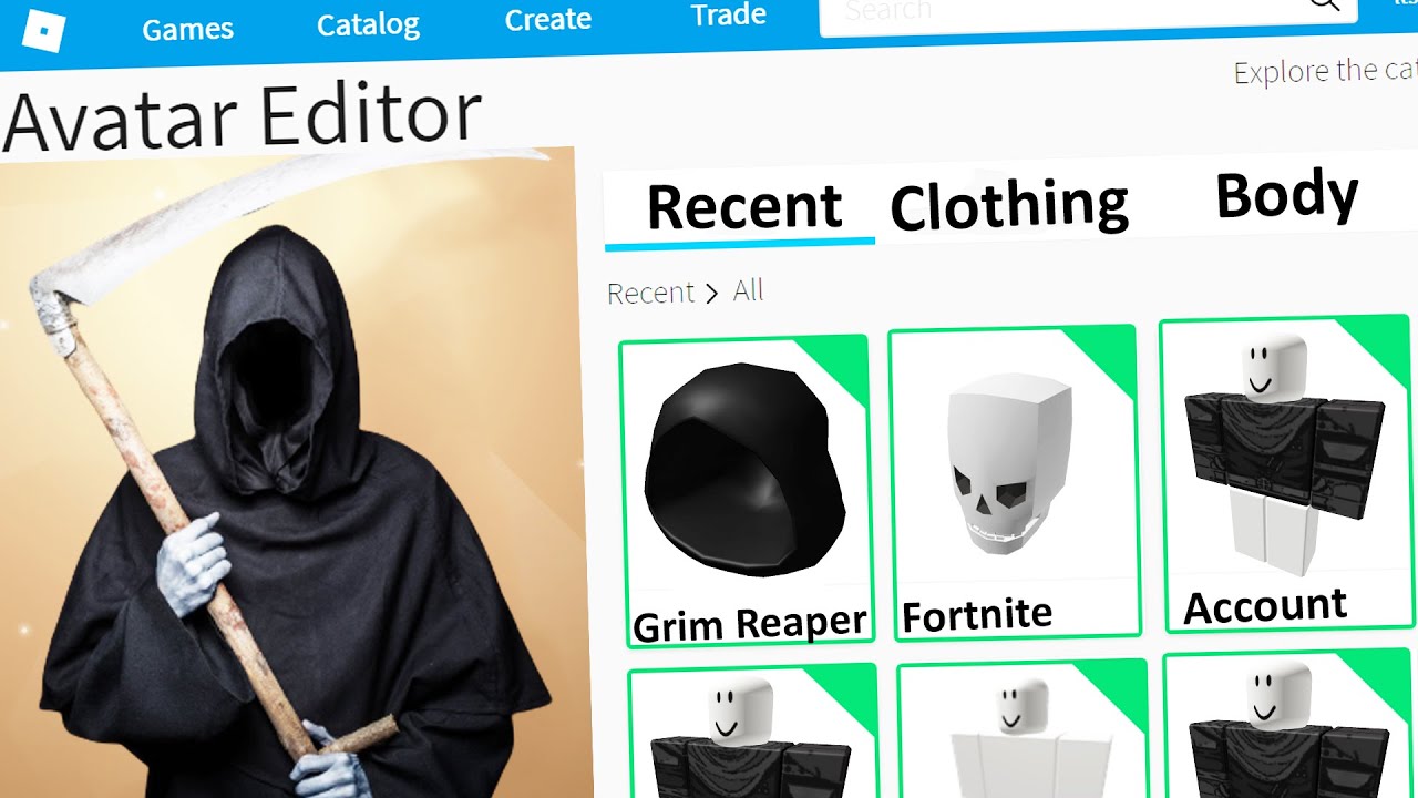 MAKING GRIM REAPER a ROBLOX ACCOUNT