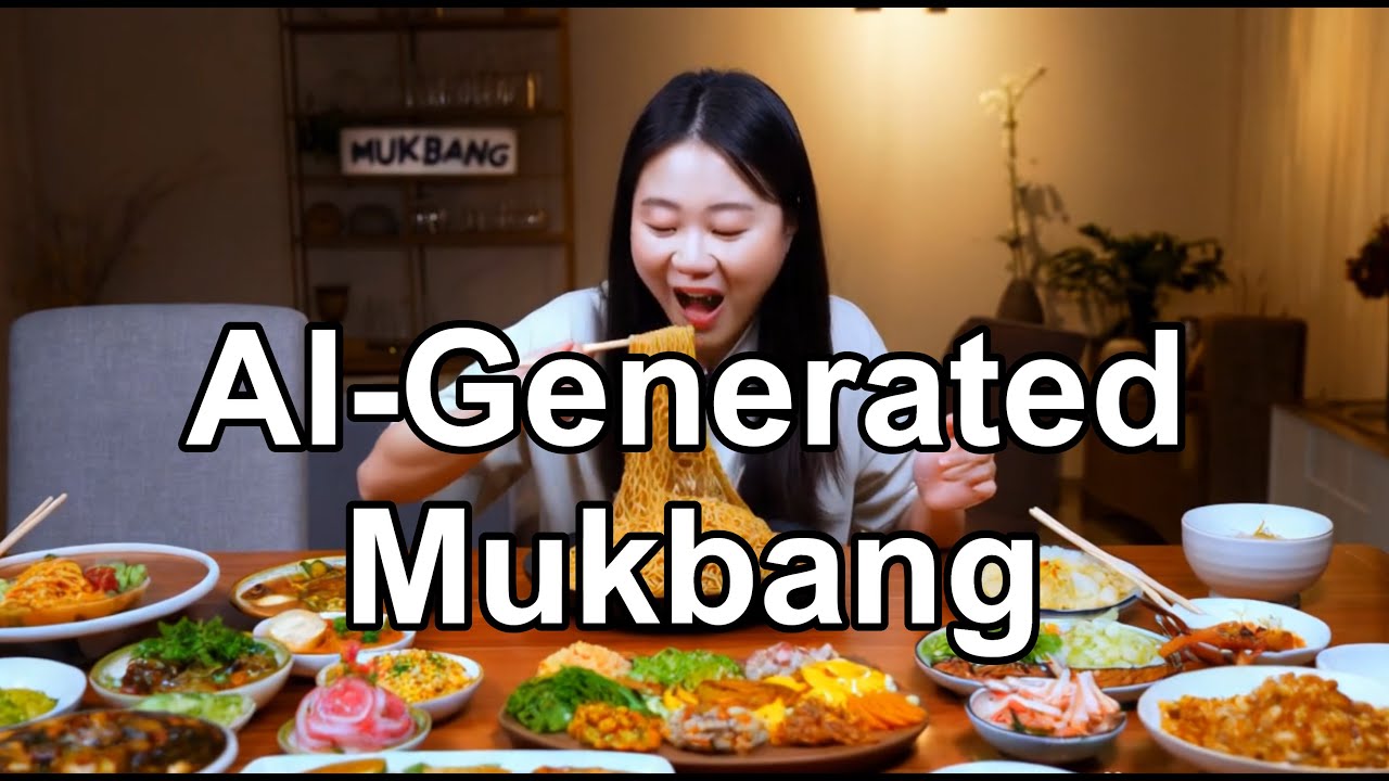 AI-Generated Mukbang Shorts: A Compilation of People Eating