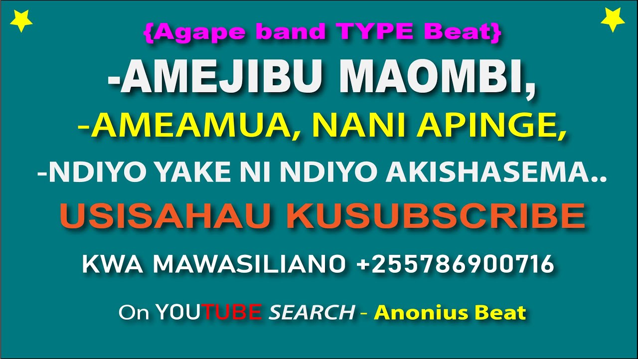 Anonius Beat AMEJIBU MAOMBI-Amemua Nani Apinge BEAT 02